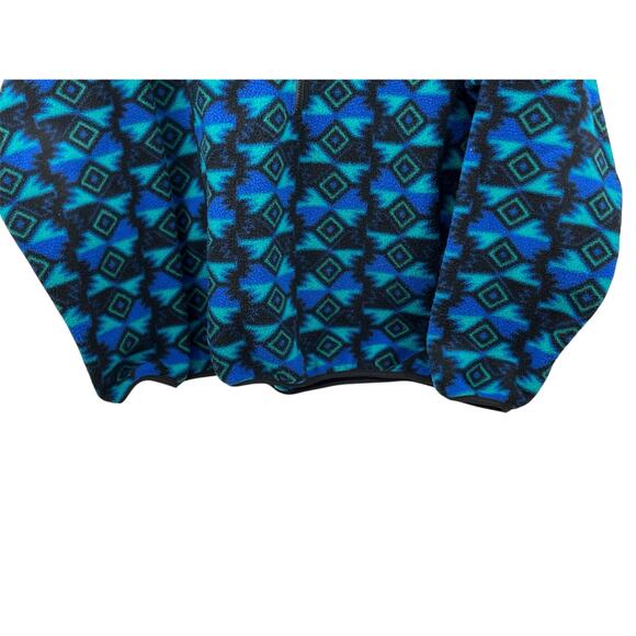 Vtg Columbia Fleece Pullover Made in USA Mens M Blue Aztec Geometric 1/4 Zip - Picture 3 of 9